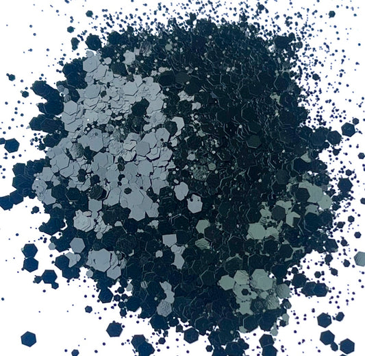 Corpse Flower - Chunky Mix Black Glitter