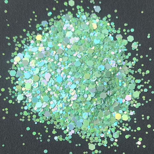 Fairytrail Green- Chunky Mix Green Glitter