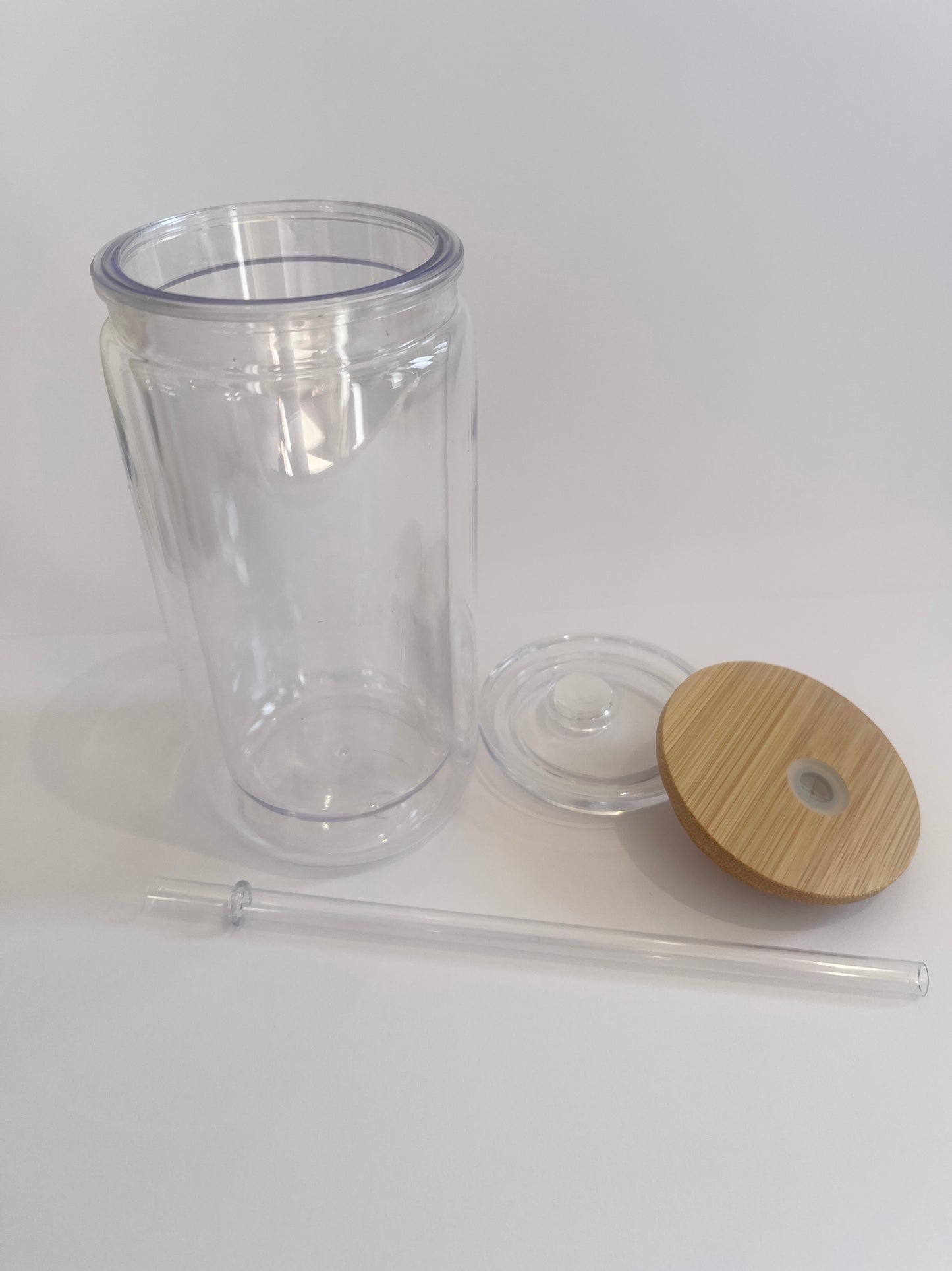 Custom 16oz Acrylic Snow Globe Cup/Tumbler With Glitter