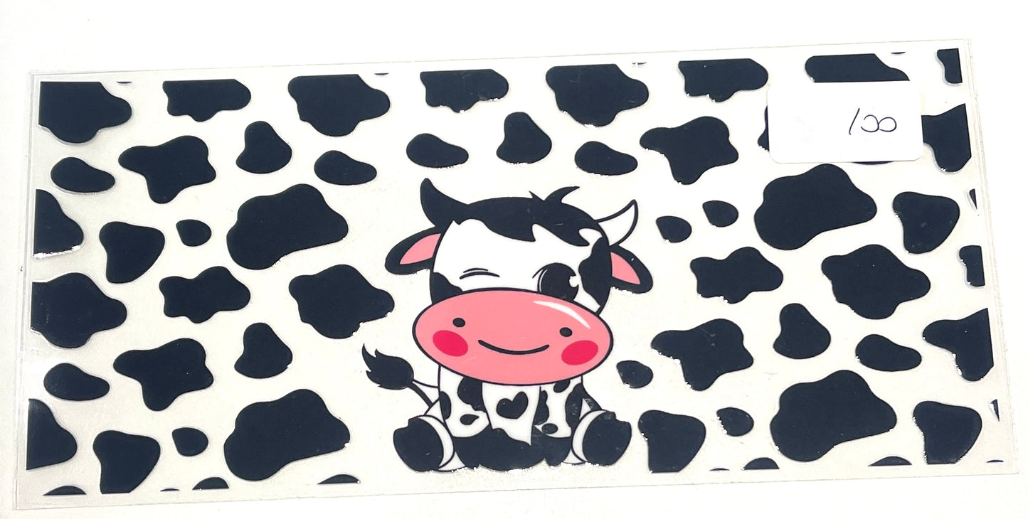 Cute Winking Cow 16oz Tumbler Vinyl Wrap/Decal