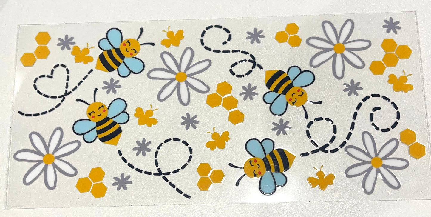 Bees 16oz Cup/Tumbler Vinyl Wrap/Decal