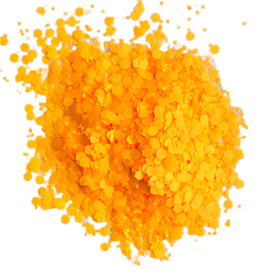 Mexican Sunflower - Chunky Mix Neon Orange Glitter