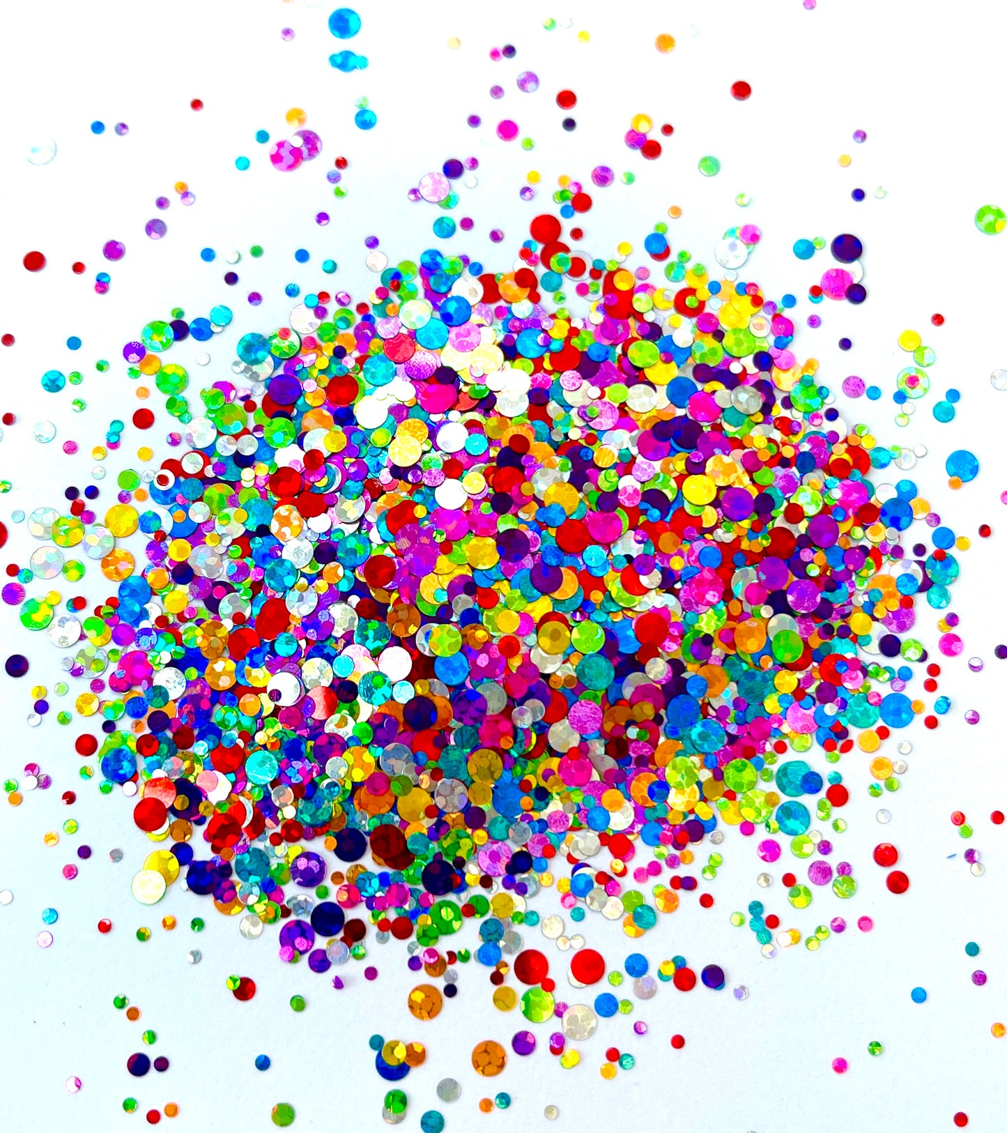 Broken Colours - Round Chunky Multicoloured Holographic Glitter