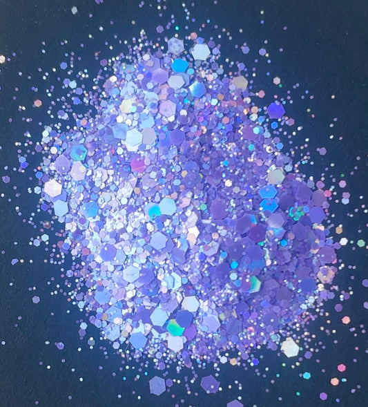 Ladies Thimble - Chunky Mix Purple Holographic Glitter