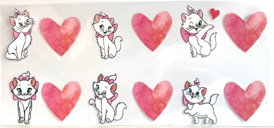 Cat With Pink Bow 16oz UVDTF Cup/Tumbler Vinyl Wrap/Decal
