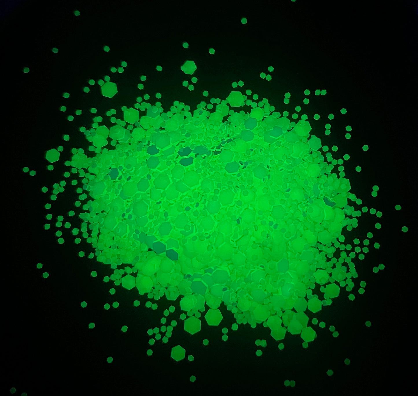 Lime Zinger - Chunky Mix Green Glow In The Dark Glitter