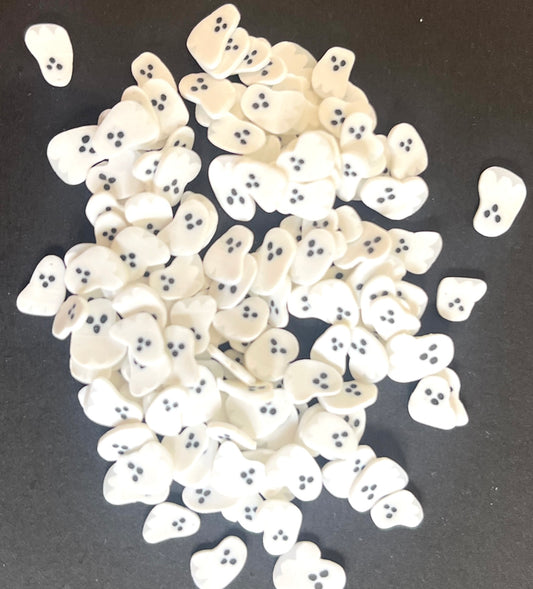 5mm Little Ghosts Polymer Clay Slices - 20g Bag