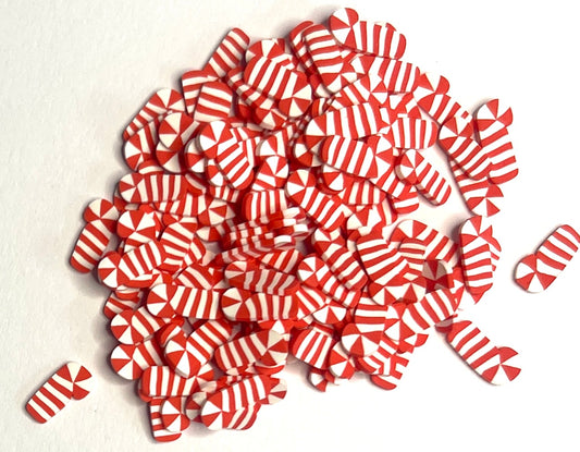5mm Christmas Stocking Polymer Clay Slices - 20g Bag