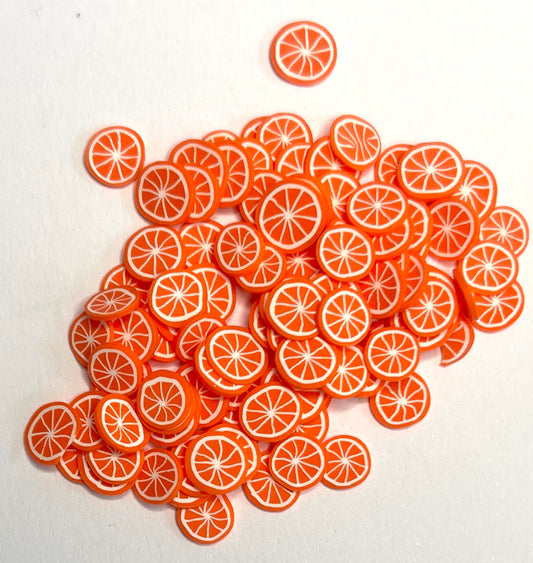 5mm Orange Slices Polymer Clay Slices - 20g Bag