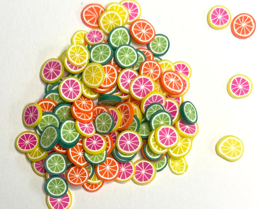 5mm Fruit Salad Polymer Clay Slices - 20g Bag