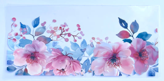 16oz UVDTF Cup/Tumbler Vinyl Wrap/Decal - FLOWERS01