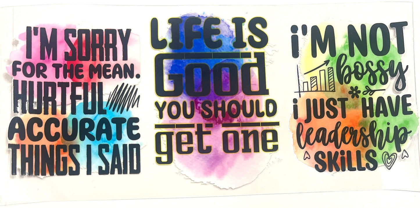 16oz UVDTF Cup/Tumbler Vinyl Wrap/Decal