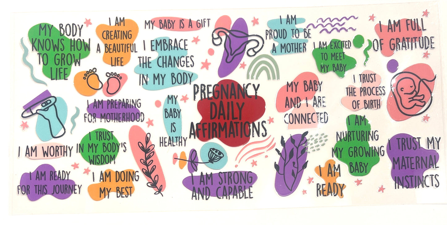 16oz UVDTF Cup/Tumbler Vinyl Wrap/Decal