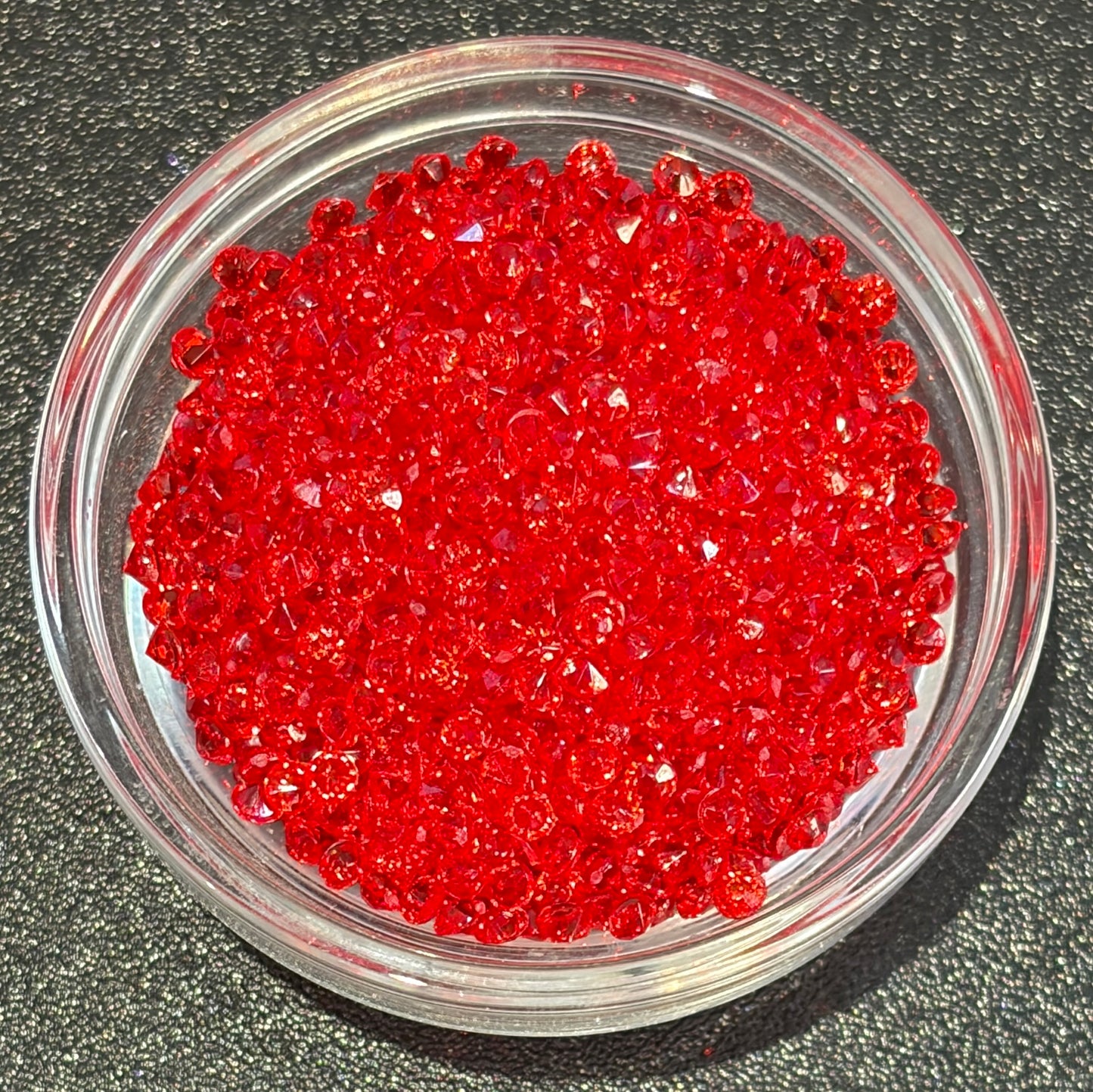 Red - 3mm Pointback Crystal Rhinestones - 125g Bag