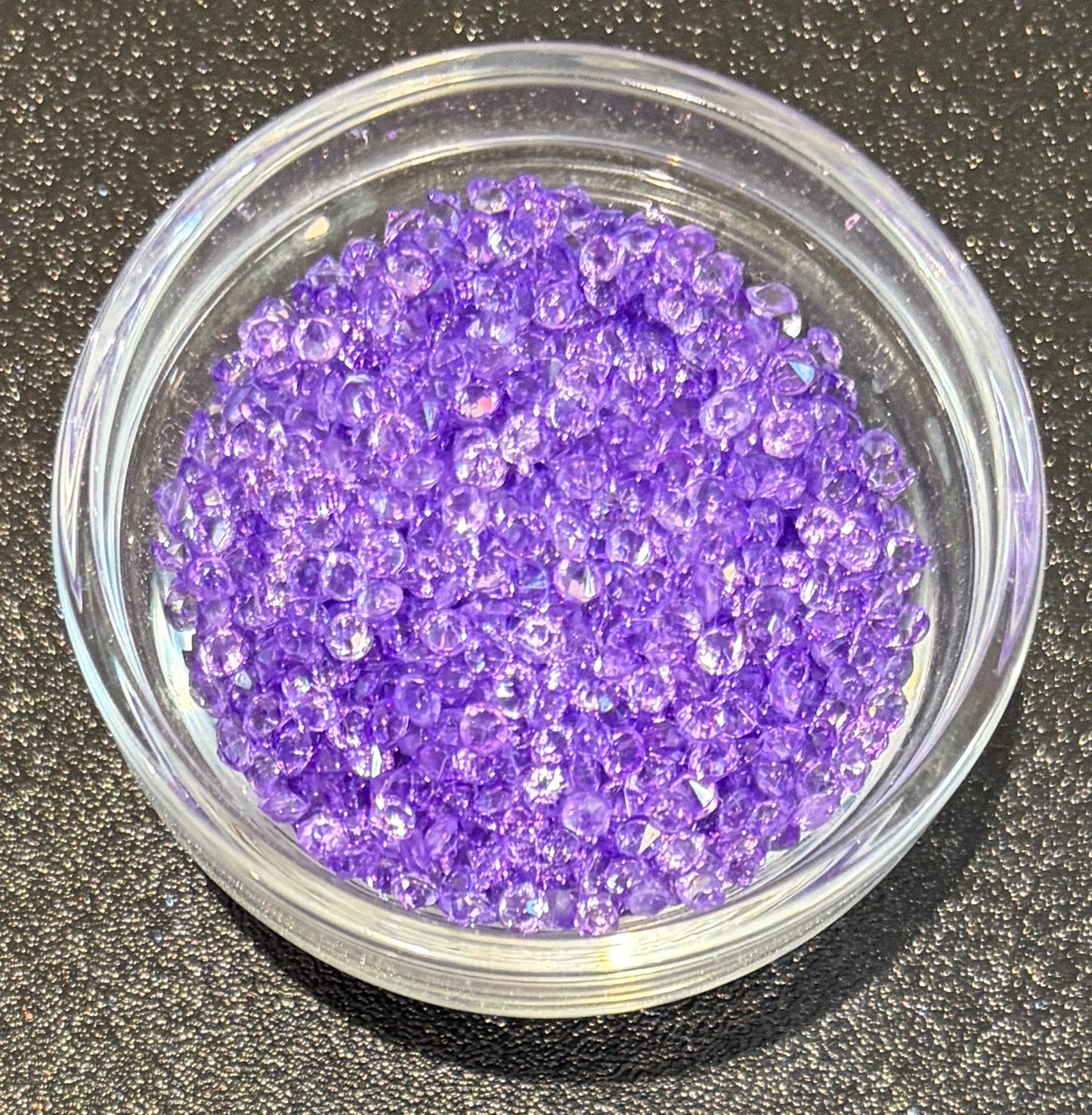 Deep Violet - 3mm Pointback Crystal Rhinestones - 125g Bag