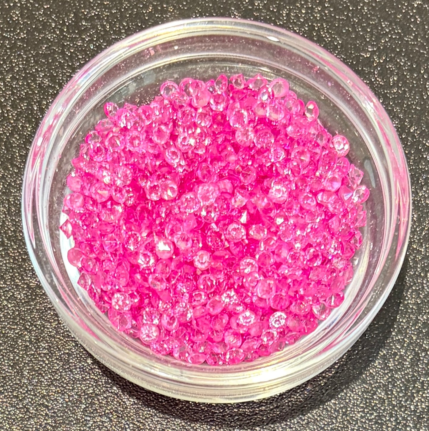 Deep Pink - 3mm Pointback Crystal Rhinestones - 125g Bag