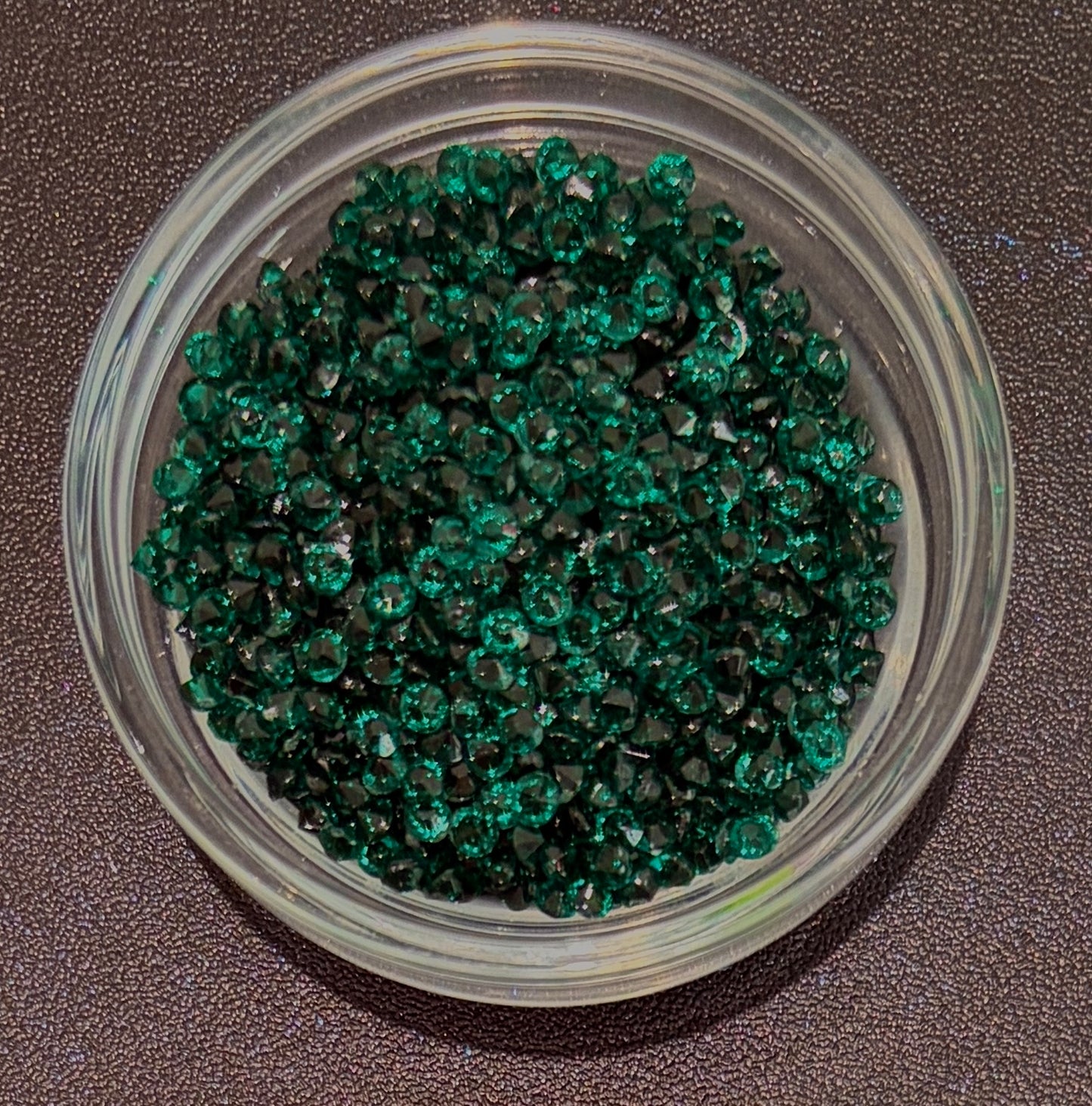 Dark Green - 3mm Pointback Crystal Rhinestones - 125g Bag