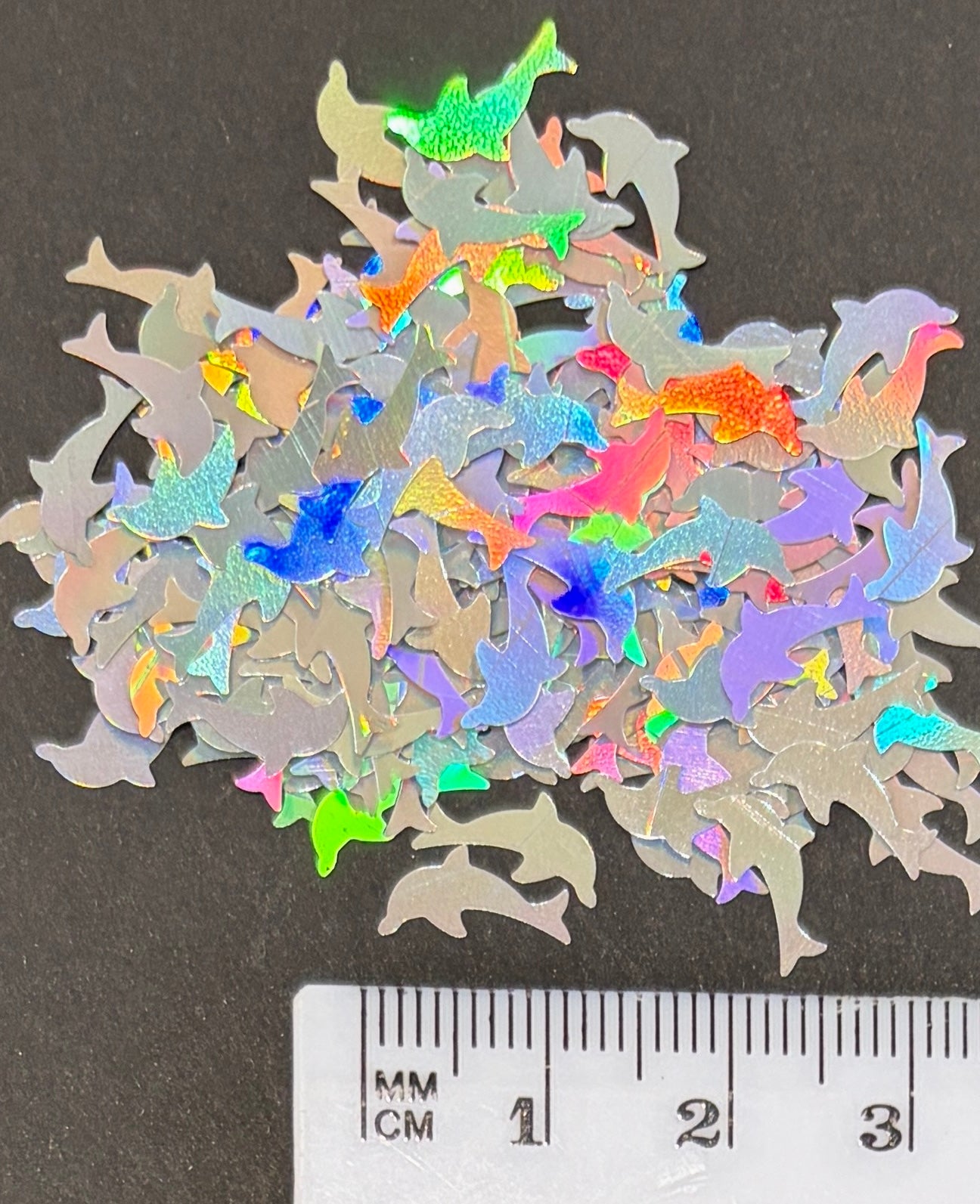 Holographic Silver Dolphin Glitter Shapes/Confetti