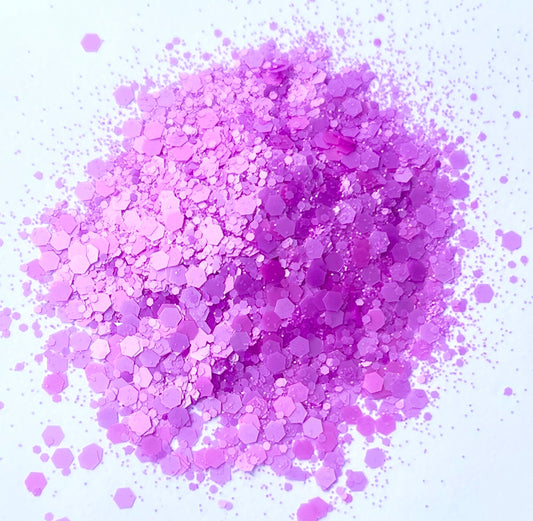 Summer Crush - Chunky Mix Neon Purple Glitter