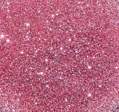 Candytuft fine pink glitter flakes with metallic shine for craft projects
