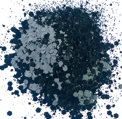 Corpse Flower - Chunky Mix Black Glitter