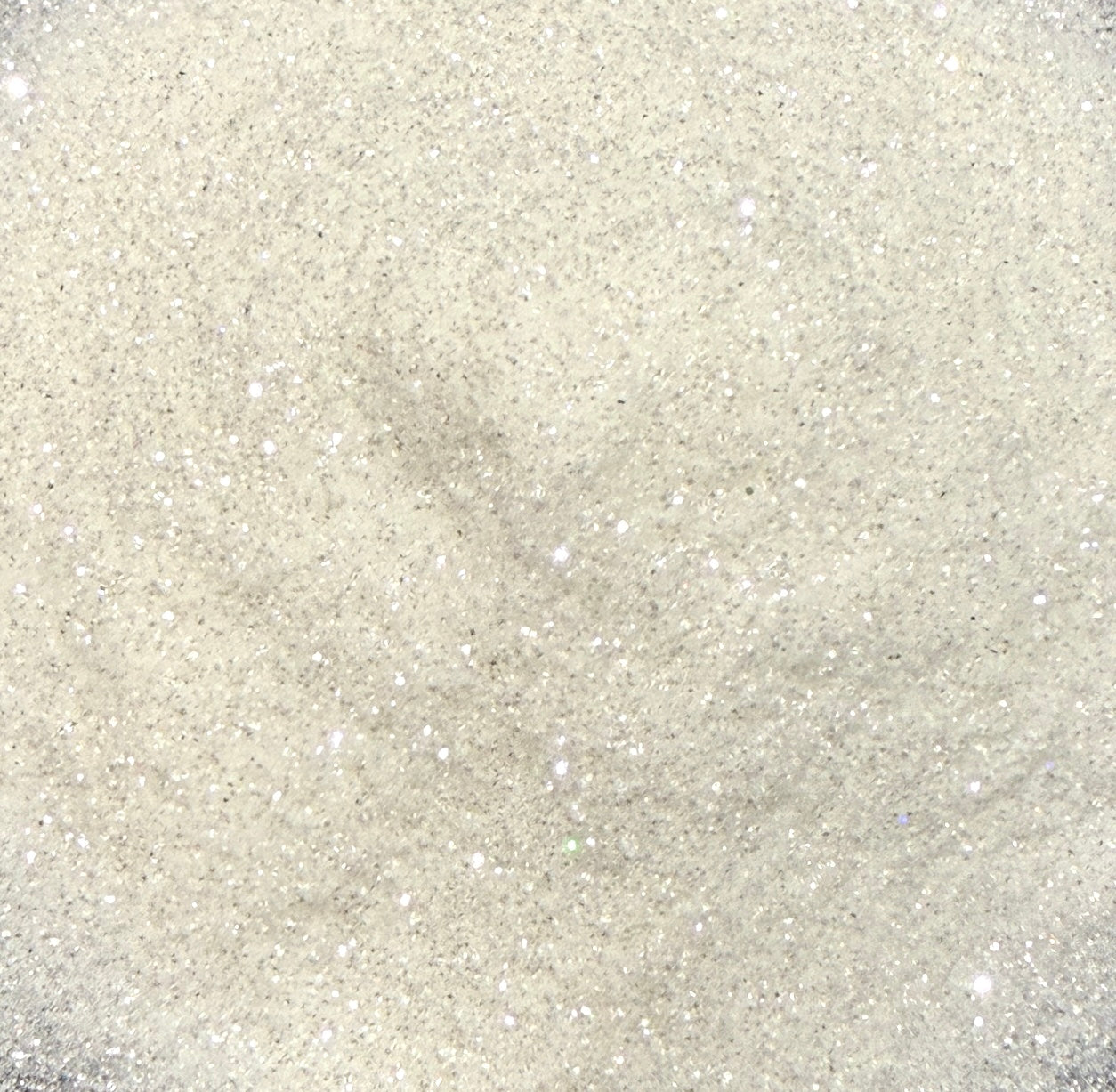 Crystal Fountain fine white glitter flakes with metallic shine for craft projects