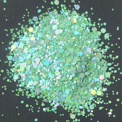 Fairytrail Green- Chunky Mix Green Glitter