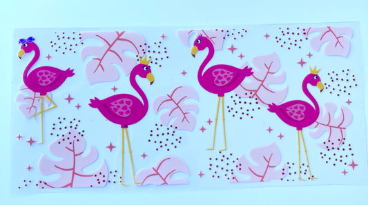 Flamingos 16oz Tumbler Vinyl Wrap/Decal