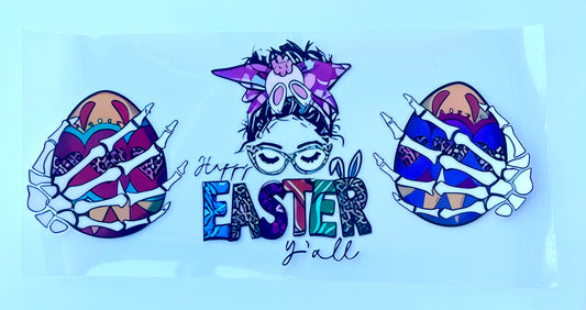 Happy Easter Y'All 16oz Cup/Tumbler Vinyl Wrap/Decal
