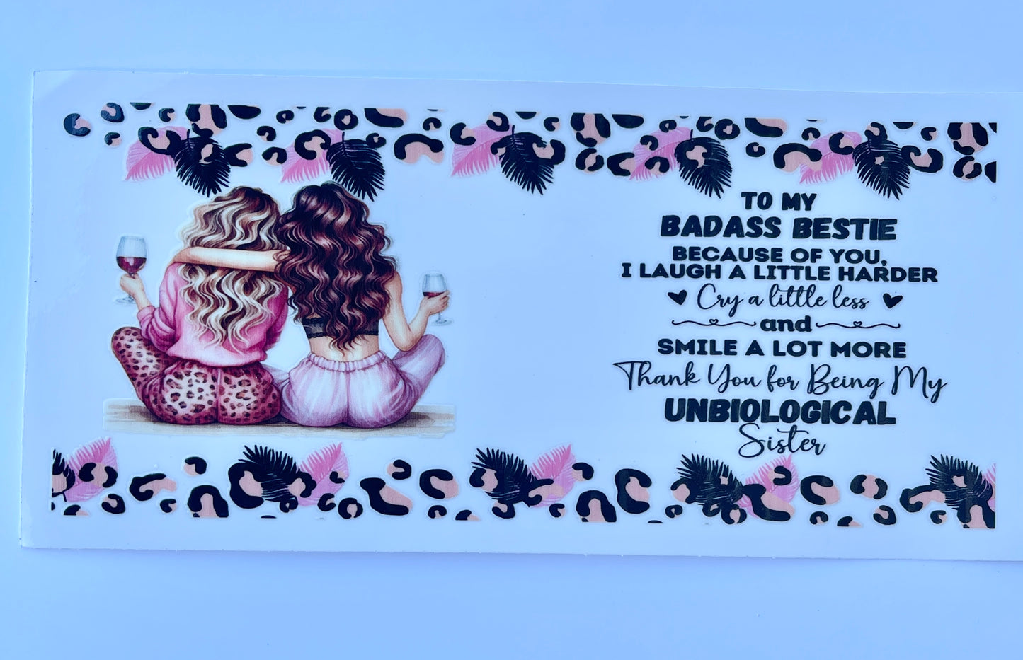 Badass Bestie 16oz Tumbler Vinyl Decal - 003/00