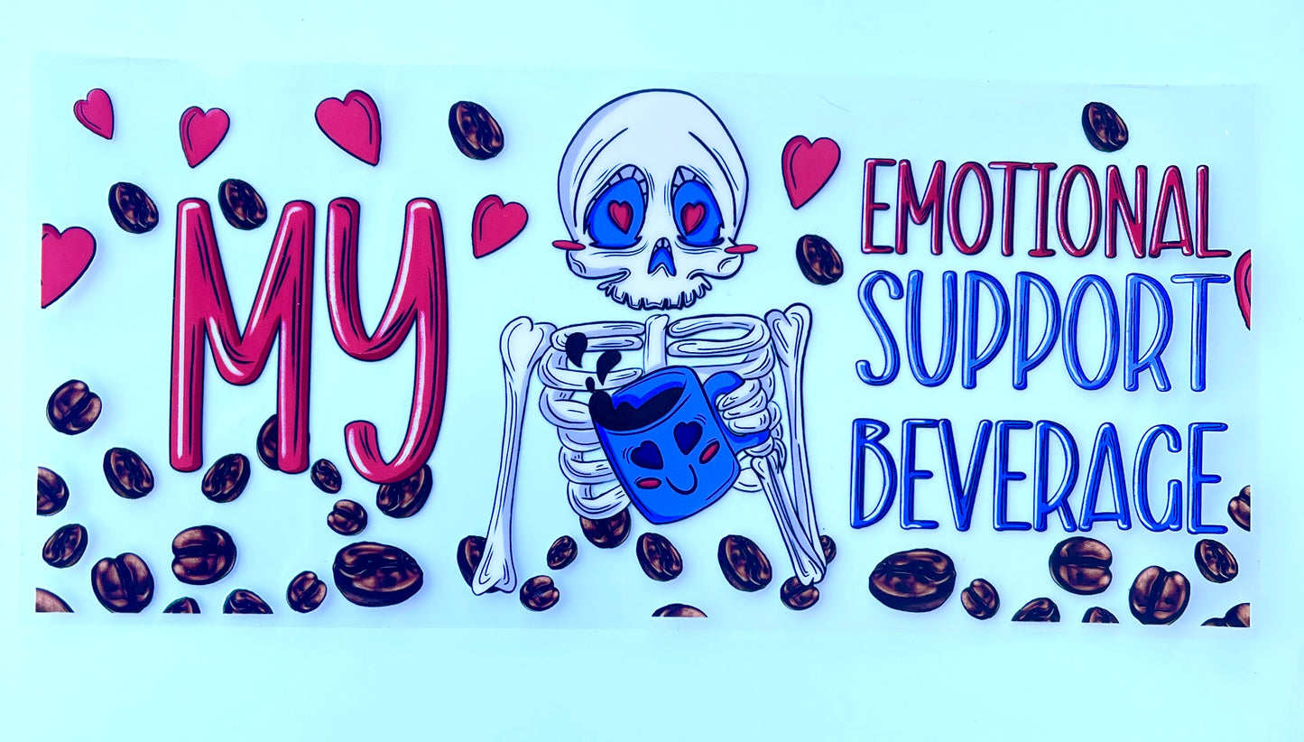 Emotional Support Beverage 16oz Tumbler Vinyl Wrap/Decal