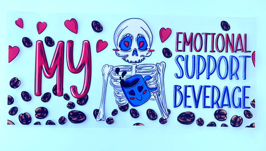 Emotional Support Beverage 16oz Tumbler Vinyl Wrap/Decal