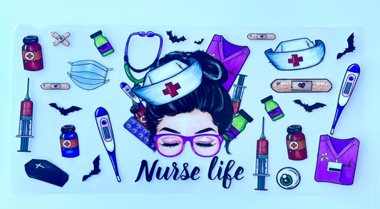 Nurse Life 16oz Tumbler Vinyl Wrap/Decal