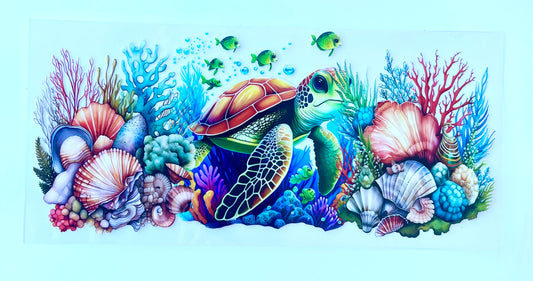 Turtle and Shells 16oz Tumbler Vinyl Wrap/Decal