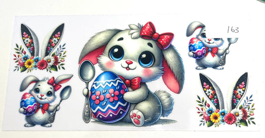 Easter Bunny With Spoon 16oz Cup/Tumbler Vinyl Wrap/Decal