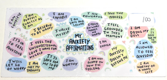 My Anxiety Affirmations 16oz Cup/Tumbler Vinyl Wrap/Decal