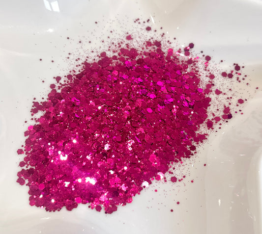 Chunky Mix Glitter in Raspberry Wine