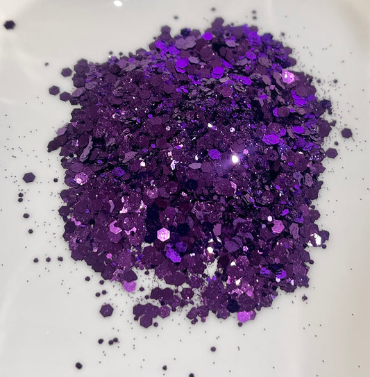 Chunky Mix Glitter in Canterbury Bells