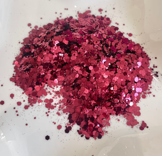 Chunky Mix Glitter in Dragons Blood