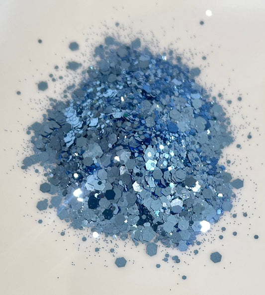 Chunky Mix Glitter in Forget-Me-Not