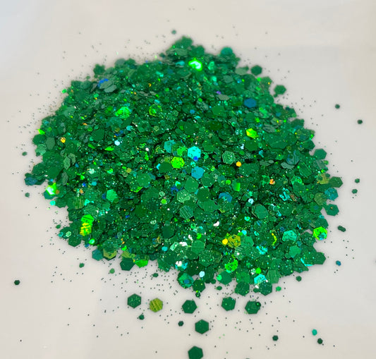 Chunky Mix Holographic Glitter in Bells Of Ireland