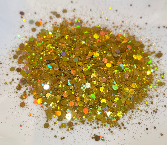 Chunky Mix Holographic Glitter in Mandela's Gold