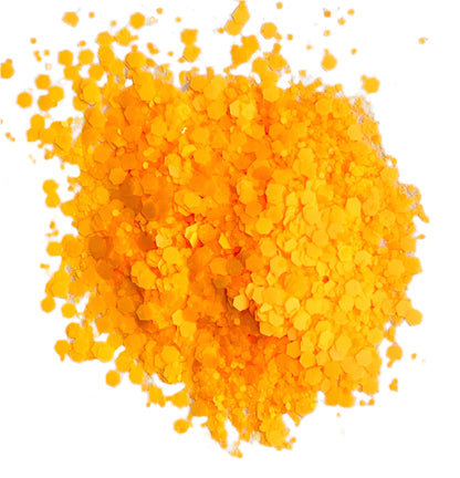 Mexican Sunflower - Chunky Mix Neon Orange Glitter