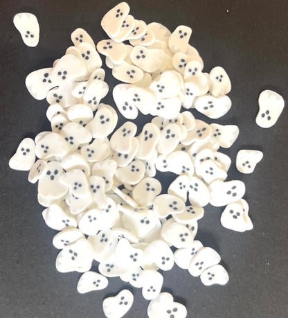 5mm Little Ghosts Polymer Clay Slices - 20g Bag