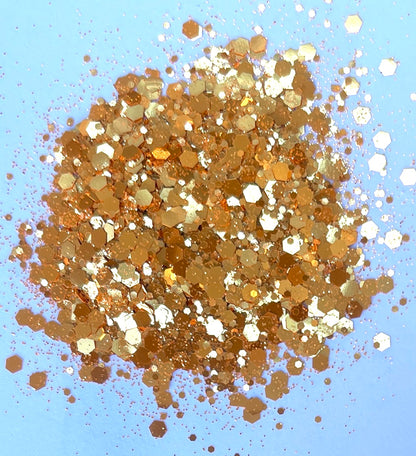 Marigold - Chunky Mix Gold Metallic Glitter