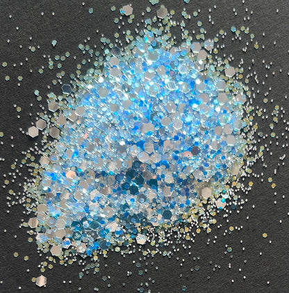 Blue Star - Chunky/Fine Mix Blue High Shine Glitter