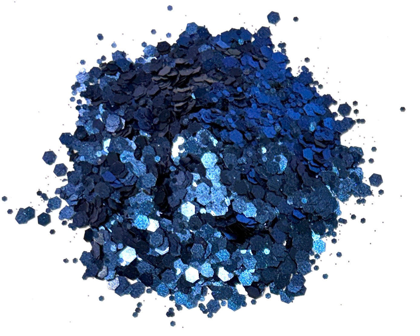 Bachelor's Buttons -  Chunky Mix Dark Blue Satin/Matte Glitter