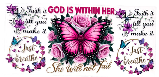 16oz UVDTF Cup/Tumbler Vinyl Wrap/Decal