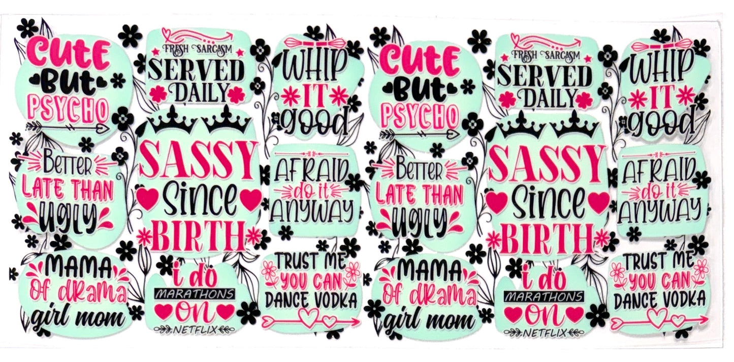 16oz UVDTF Cup/Tumbler Vinyl Wrap/Decal