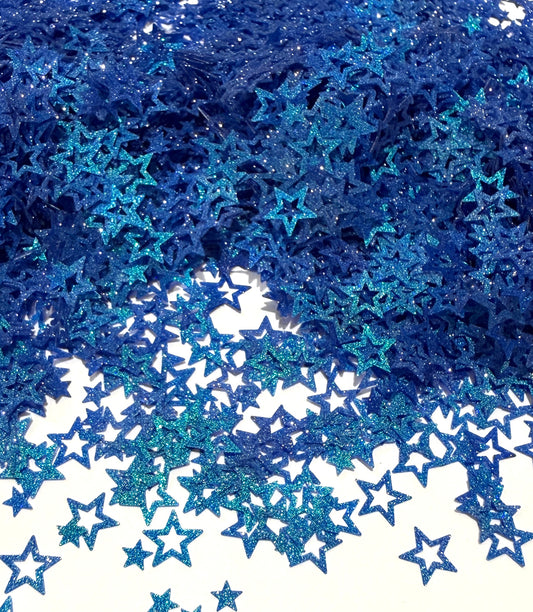 Sparkly Blue Star Glitter Shapes/Confetti